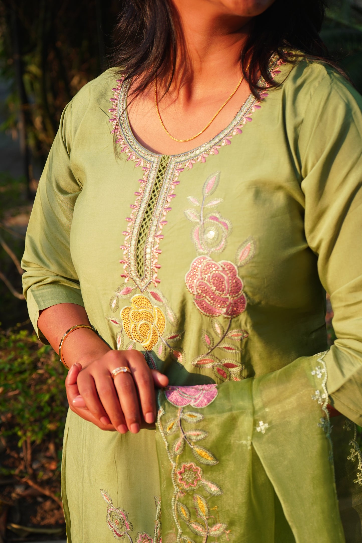 Light Green Kurta set with Duppatta