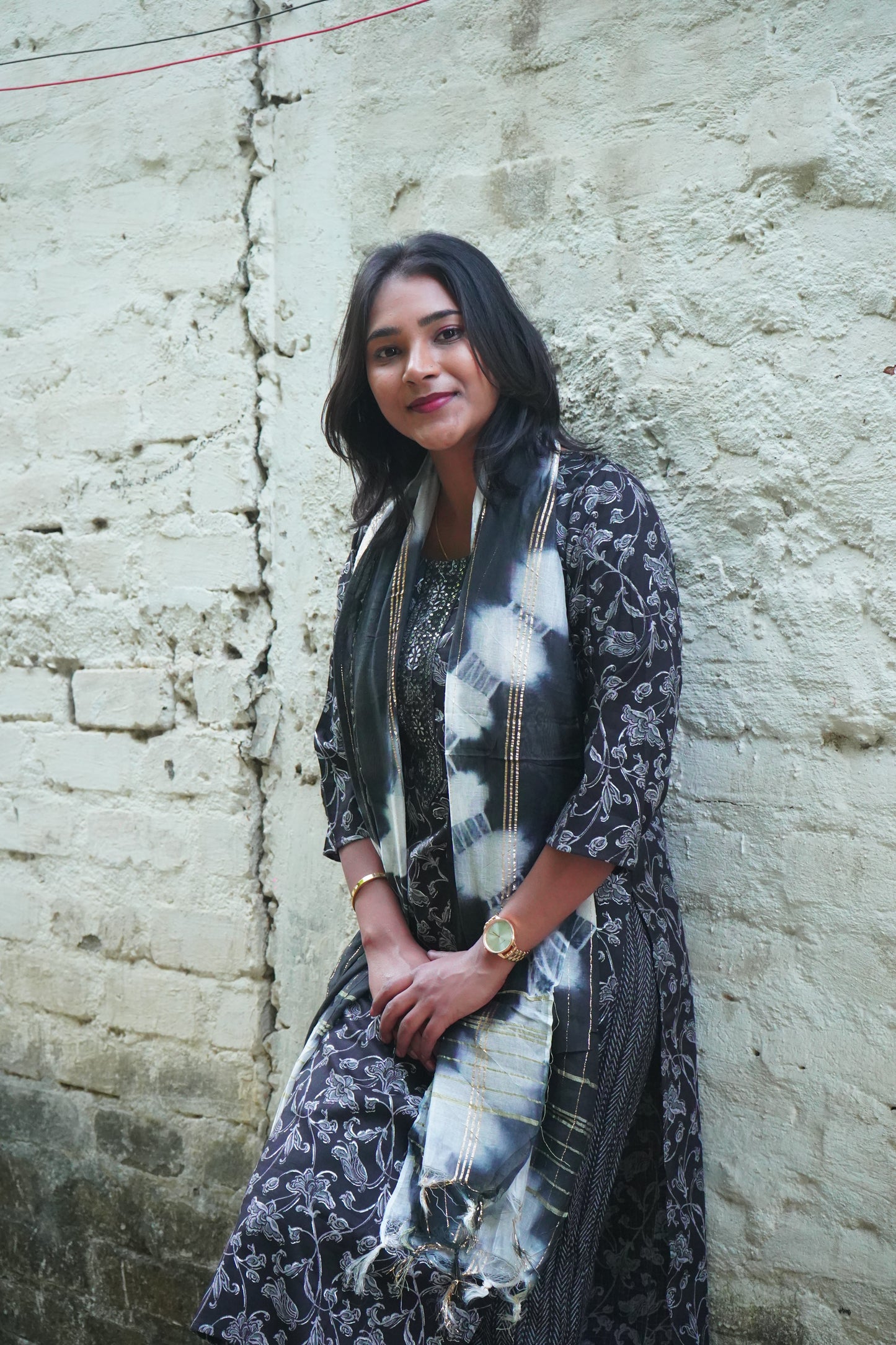 Black Kurta Set with Dupatta & Pant With Dupatta