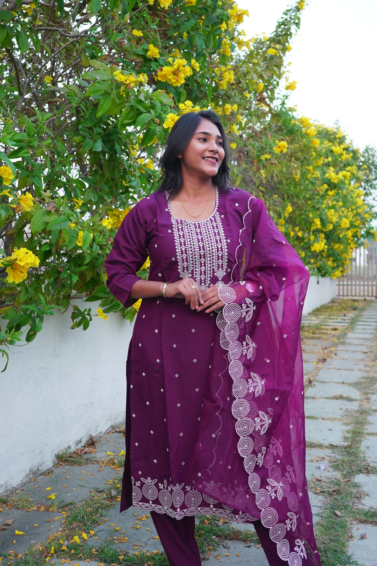 Purple Kurta Set