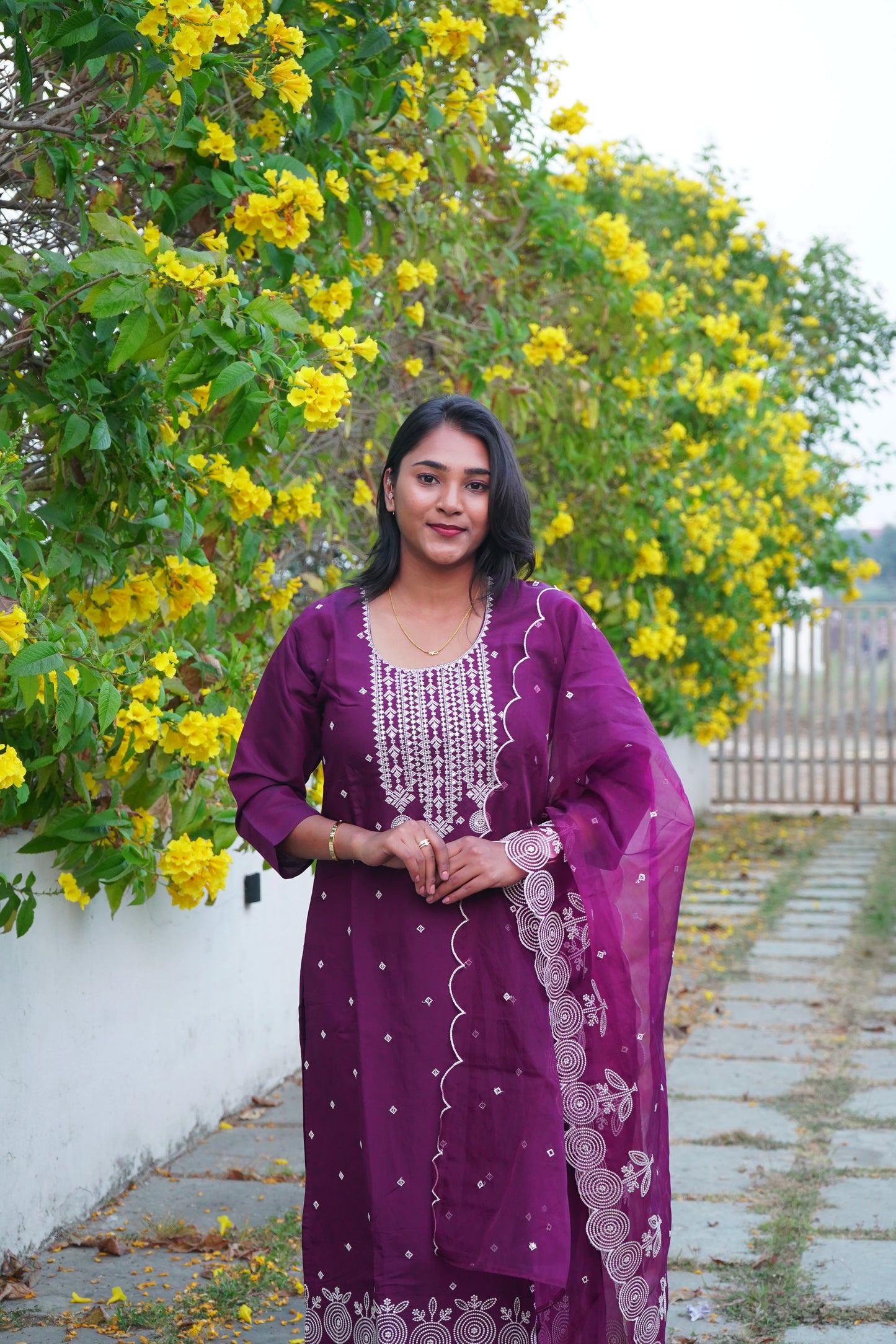 Purple Kurta Set