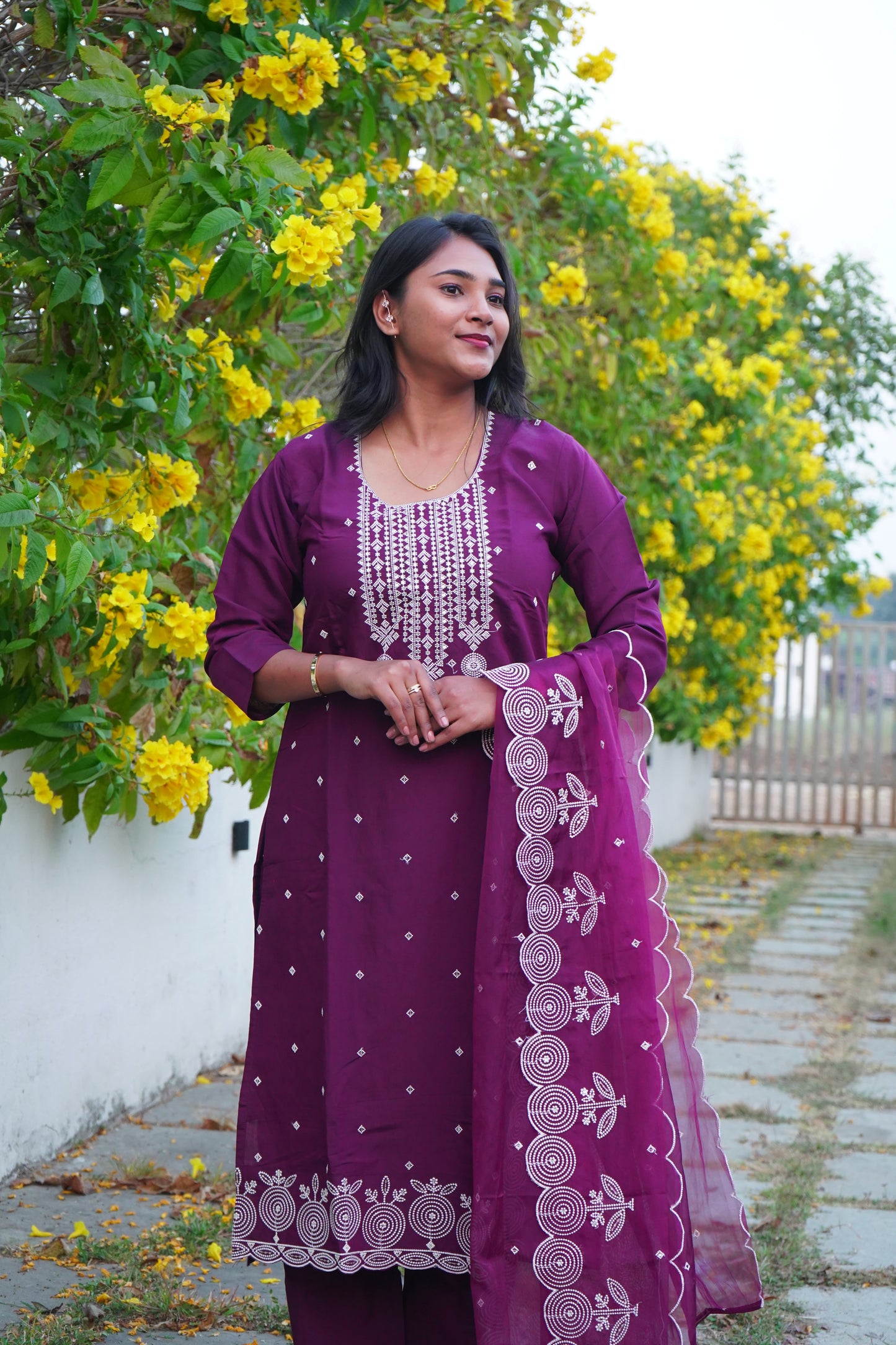 Purple Kurta Set